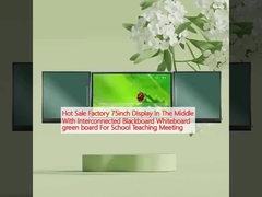 فروش داغ کارخانه صفحه نمایش 75 اینچی در وسط با تخته سیاه متصل به هم تخته سفید سبز برای جلسه آموزش مدرسه