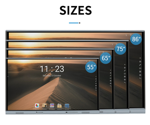 IBoard Android LED Interactive Whiteboard 350cd/m2 صفحه نمایش تعاملی LED 86 اینچی