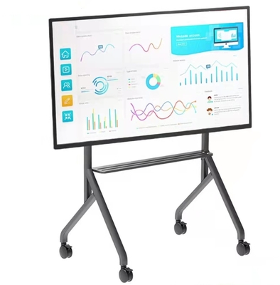 استند موبایلی برای 65-86 اینچ تلویزیون LCD تعاملی صفحه نمایش تخت سفید تعاملی با چرخ جهانی با کیفیت بالا