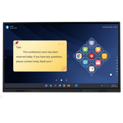 صفحه نمایش لمسی تعاملی 86 اینچ 4K Smart Board برای شرکت های مدرسه ای