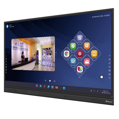 iBoard 75 86 اینچ صفحه نمایش هوشمند لمسی صفحه نمایش هیئت مدیره تعاملی هیئت مدیره تعاملی برای اتاق جلسه کلاس