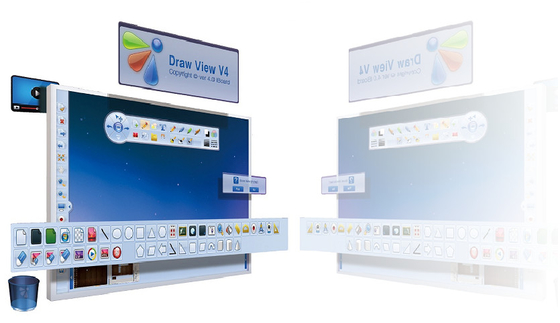 تلویزیون هوشمند 96 اینچ مادون قرمز با صفحه لمسی Whiteboard Smart TV با پروژکتور برای جلسه یا تدریس