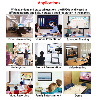 iBoard LCD Interactive Whiteboard Interactive Panel Android 11 86 Inch Camera Option