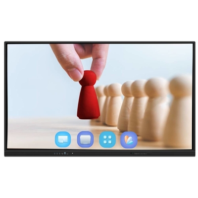 اندروید 13 IR Interactive Whiteboard Finger Touch 65 75 86 اینچ صفحه نمایش هوشمند 4K با وای فای اشتراک بی سیم RJ45 از پد / تلفن / لپ تاپ برای جلسات دفتر مدرسه