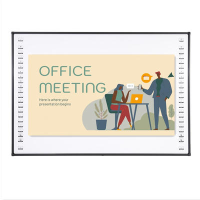 90 اینچ IR Interactive Whiteboard نوشتن با انگشت/قلم تخته پروژکتور برای کلاس درس/دفتر