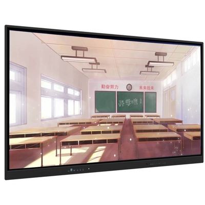 پنل مسطح تعاملی 55 65 75 86 اینچ صفحه نمایش هوشمند مانیتور LCD صفحه نمایش اندروید OPS تخته سفید برای جلسات کنفرانس