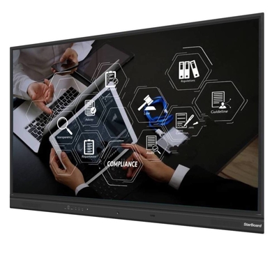 75 86 اینچ IR تابلو سفید تعاملی انگشت لمس دیجیتال 4K UHD 3840*2160 علم آموزش و پرورش هیئت مدیره آموزشی برای بچه ها