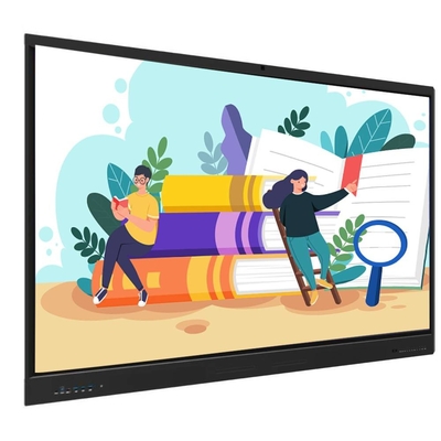 صفحه نمایش صفحه نمایش تخت تعاملی با طول عمر 5000HRS و کارایی 65 75 86 اینچ تابلو لمس