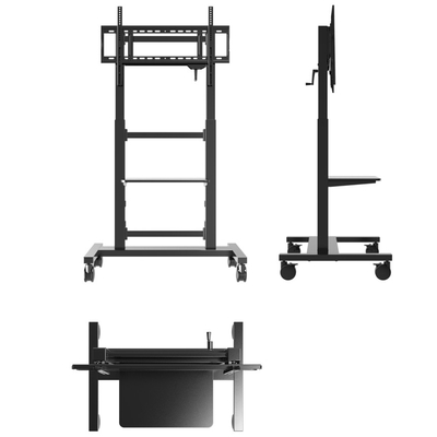 iBoard تلویزیون موبایلی سبد تلویزیون نصب ارتفاع قابل تنظیم 42''- 86" صفحه تخت تعاملی استند تراولی استند کف
