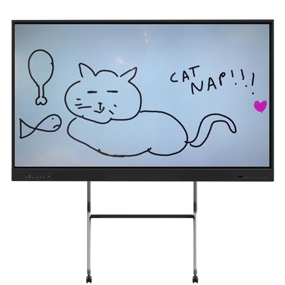 3840*2160 صفحه نمایش LCD 5ms صفحه نمایش لمسی تعاملی ویندوز لینوکس مادون قرمز برای کسب و کار یا آموزش مدرسه