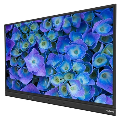 پانل مسطح تعاملی EDLA گوگل CE گواهینامه 4K 98 اینچ 20 نقطه اندروید 13 Screen Share Camera Mic Media Player