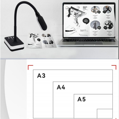 USB 2.0 Visualizer Document Camera Scanner اندازه A3 A4 A5