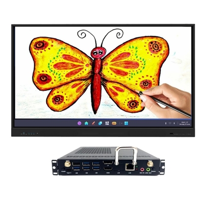 4K HD 65 75 اینچ مدرسه صفحه نمایش LCD Whiteboard تعاملی جلسه الکترونیک دیجیتال صفحه نمایش مسطح تعاملی