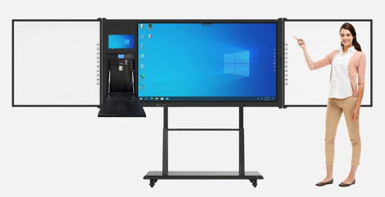 صفحه نمایش تخت تعاملی 4K Ultra HD با 20 نقطه لمسی و بلندگوهای داخلی برای آموزش