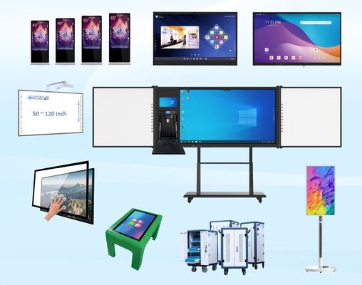 صفحه نمایش تخت تعاملی 4K Ultra HD با 20 نقطه لمسی و بلندگوهای داخلی برای آموزش