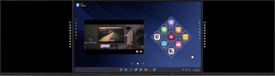 iBoard تجهیزات آموزشی مدرسه چند منظوره قابل ضبط ارتباط هوشمند دیجیتال LCD تخته های سفید