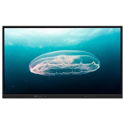 پانل مسطح تعاملی 98 105 110 اینچ اندروید برنده لپ تاپ بی سیم اشتراک گذاری RJ45 MIC با نرم افزار قدرتمند برای کلاس کنفرانس آموزش آنلاین