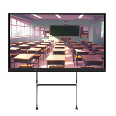 4K 65 75 86 98 110 اینچ پنل ضد درخشش ضد درخشش پانل تعاملی صفحه سفید هوشمند مانیتور IR Super Slim Frame مانیتور کامپیوتر برای جلسه آموزشی مدرسه