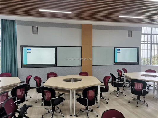 Iboard Interactive Whiteboard 98 105 110 اینچ رزولوشن 4K فریم آلومینیومی با آموزش نرم افزار اداری زوم تیم های جلسه دوربین مایکروفون اختیاری برای دفتر کلاس
