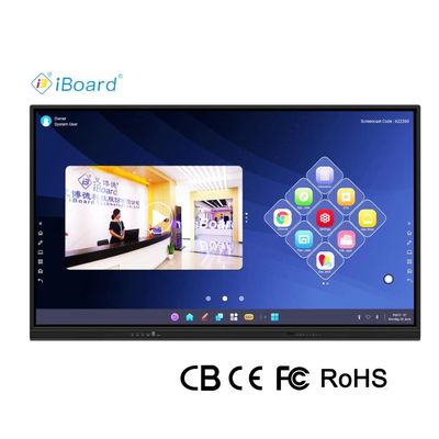 Iboard محصول جدید صفحه نمایش هوشمند 98 اینچی 4K صفحه نمایش تخت تعاملی صفحه نمایش صفحه نمایش لمسی بزرگ برای اتاق جلسه