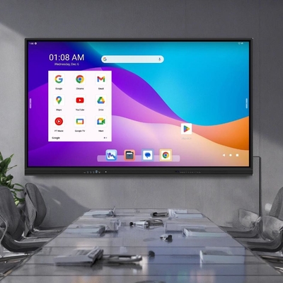 چین کارخانه قیمت 4k 55 65 75 85 96 110 اینچ صفحه لمسی چند زبان نرم افزار LCD هوشمند اندروید صفحه تعاملی