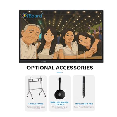 55 65 75 86 98 اینچ صفحه لمسی LCD 4K تعاملی صفحه سفید صفحه هوشمند کلاس درس صفحه الکترونیکی صفحه هوشمند دیجیتال برای تدریس