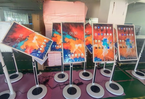 iBoard 32 اینچ اندروید 13 Smart Touch Screen صفحه نمایش بی سیم در سلول با دوربین 5-7H عمر باتری طولانی استند تنظیم پذیر