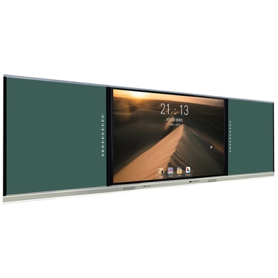 اتاق آموزش ضروری صفحه سیاه هوشمند 75 اینچ اندازه 4 64G/8 128G/16 256G اختیاری با نقطه اتصال وای فای عملکرد لمسی برای آموزش آنلاین در خانه