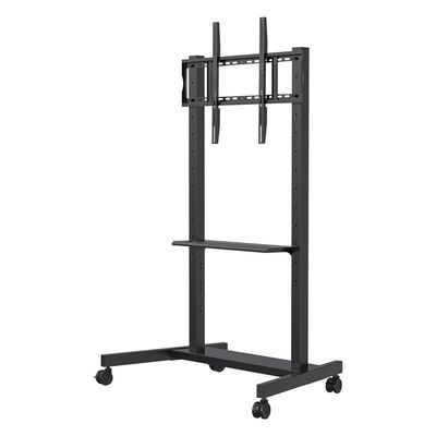 IBoard ارتفاع قابل تنظیم 42"-86" Trolley Multi Mobile TV Cart برای صفحه تخت تخت هوشمند VESA 100*100-800*600mm