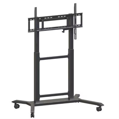 IBoard ارتفاع قابل تنظیم 42"-86" Trolley Multi Mobile TV Cart برای صفحه تخت تخت هوشمند VESA 100*100-800*600mm