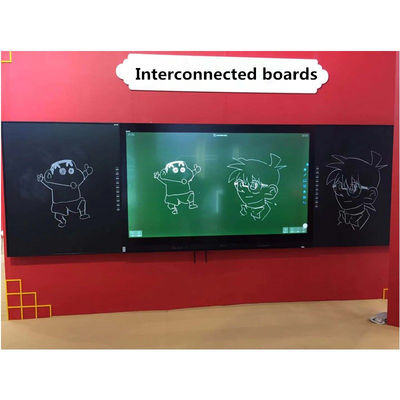 IBoard Factory Direct University School Interactive Smart Black ChalkBoard Marker Pen Whiteboard Greenboard Touch Panel Display 75 86 98 اینچ برای آموزش و پرورش پانل مسطح تعاملی با سایدبورد IR
