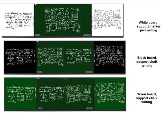 IBoard Factory Direct University School Interactive Smart Black ChalkBoard Marker Pen Whiteboard Greenboard Touch Panel Display 75 86 98 اینچ برای آموزش و پرورش پانل مسطح تعاملی با سایدبورد IR
