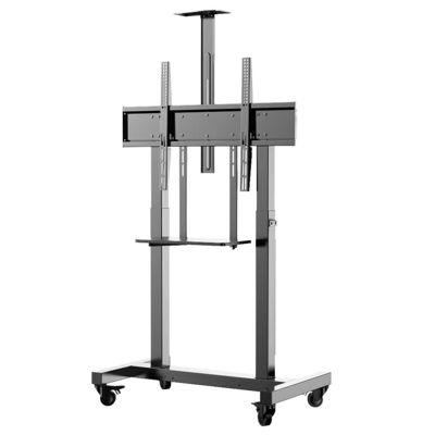 تلویزیون کف ایستاده موبایلی ارتفاع ایستاده قابل تنظیم TV Cart Mount برای تلویزیون های هوشمند رابط
