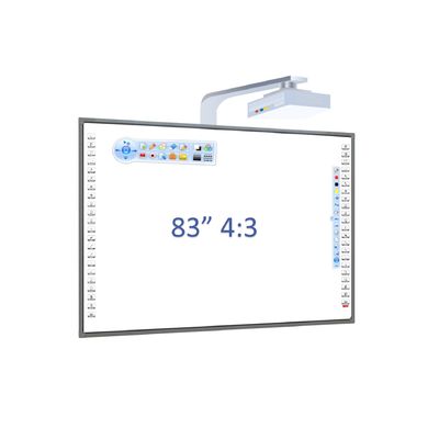 20 نقطه تماس Iboard تخته سفید تعاملی با مواد قاب آلومینیوم و ایست تلفن همراه متحرک