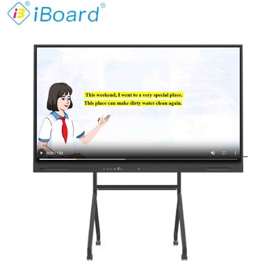 تلویزیون هوشمند 4K UHD متقابل تخت 55 اینچی با سیستم اندروید به روز شده تجهیزات عملکرد هوش مصنوعی برای جلسه دفتر کلاس