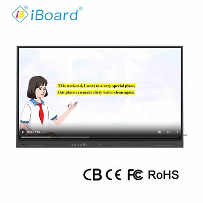 تلویزیون هوشمند 4K UHD متقابل تخت 55 اینچی با سیستم اندروید به روز شده تجهیزات عملکرد هوش مصنوعی برای جلسه دفتر کلاس