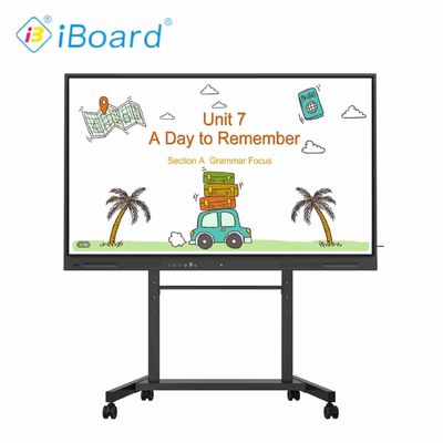 محصول طراحی جدید 4k 65 اینچ صفحه لمسی چند زبان نرم افزار LCD Smart Board اندروید صفحه تعاملی برای کانال شریک