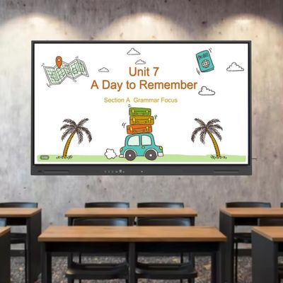محصول طراحی جدید 4k 65 اینچ صفحه لمسی چند زبان نرم افزار LCD Smart Board اندروید صفحه تعاملی برای کانال شریک