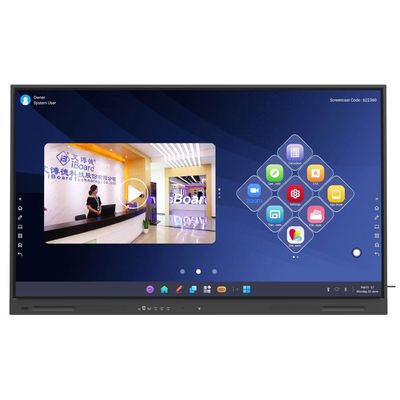 صفحه هوشمند LCD تجربه Chromebook MAC Linux Windows را با خروجی HDMI USB VGA برای صفحه 65 75 86 اینچی ارتقا دهید