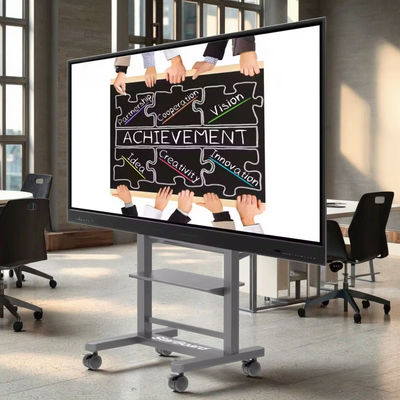 پنل مسطح تعاملی قابل سفارشی 75 اینچ اندروید 14 OPS PC Wifi BT USB RJ45 نرم افزار لمسی Smart Board برای جلسات تجاری