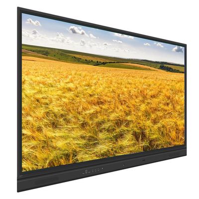 تخته سفید تعاملی LCD دیواری 75 و 86 اینچی با 2 بلندگوی 15 واتی، ساب ووفر اختیاری و دوربین و میکروفون داخلی اختیاری، سیستم اندروید و کامپیوتر