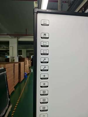 19 سال کارخانه عمده فروشی زاویه دید گسترده رطوبت ذخیره سازی IWB تابلو سفید تعاملی اثر نمایش برجسته تابلو سفید الکترونیکی تعاملی ده نقطه لمس فناوری مادون قرمز IR