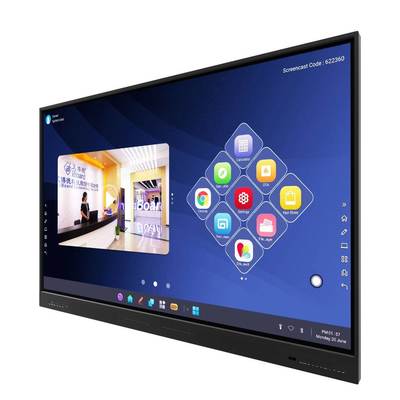 Iboard YL5W-75 بروشور برای اندروید 13.0 8G 128G 500cd / m2 با بلندگو دوربین و مایکروفون وای فای برای جلسات مدرسه پروژه استفاده از دفتر