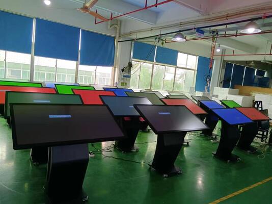 Touch Screen Kiosk 4K 3840x2160 Resolution 55 Inch Wall Menu Board Android Windows PC HDMI USB Port 500 Nits For Superarket School Bank Hospital Store