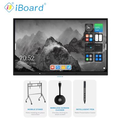 IBoard 4K Ultra HD تخته سفید تعاملی با فناوری لمس مادون قرمز و سیستم عامل دوگانه برای آموزش هوشمند