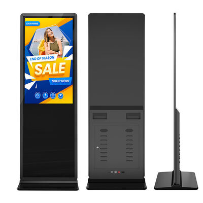 کیفیت بالا 55 65 اینچ کف ایستاده داخلی LCD تبلیغاتی بازی کردن توتم سیگنال دیجیتال اچ دی تبلیغاتی کیوسک صفحه نمایش لمسی 4k