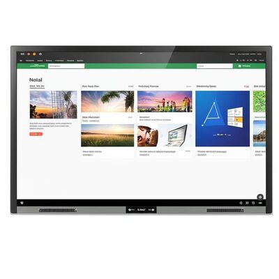 تخته سفید تعاملی قابل حمل 75 اینچی با شکاف صفر، وای‌فای و نرم‌افزار آموزشی یکپارچه