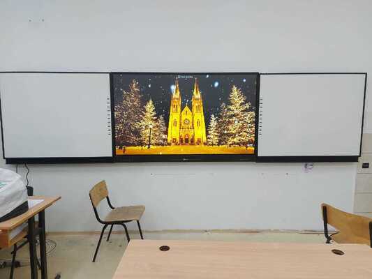 صفحه سفید دیجیتال 75 اینچی صفحه های سبز برای IFPD صفحه سیاه LCD متصل