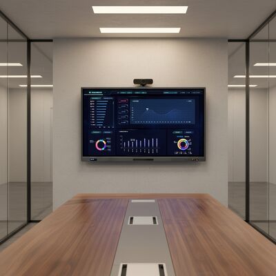 صفحه تخت تعاملی 98 اینچی با رزولوشن 4K UHD اندروید 9.0 و بلندگوهای ساخته شده 2 X 10W برای همکاری پیشرفته