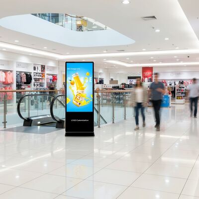کیوسک تبلیغاتی عمودی داخلی 43/55 اینچی HD، نمایشگر LCD همهکاره، صفحه لمسی تعاملی، تابلو دیجیتال